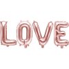 PartyDeco Fóliový balón LOVE ružovo-zlatý 140 x 35 cm