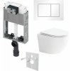 Tece Set modulu na stenu, WC EBS Vortex Rimless, sedadlá a tlačidlá, biela 1 set