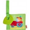 Haba Textilná kniha do kočíka s hryzátkom Farma