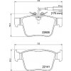 BREMBO Sada brzdových platničiek kotúčovej brzdy P23180