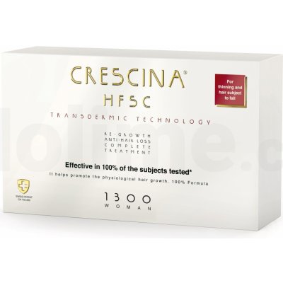 Crescina Transdermic 1300 Re-Growth and Anti-Hair Loss proti vypadávaniu vlasov pre ženy 20 x 3,5 ml