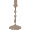 Storefactory Sklenený svietnik Eneby Greige 24 cm