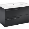 Laufen Ardo Skříňka s umyvadlem 100 cm, černá mat, madlo chrom ARDO100CMCR 1 set