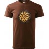 Terč na šípky - Klasické pánske tričko vyššej gramáže - 3XL ( Čokoládová )