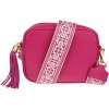 NovaKabelka.sk Bala Fuxia s prídavným popruhom III kožená talianska crossbody kabelka ružová