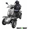 Elektrický štvorkolesový vozík RACCEWAY® STRADA ELECTRIC SCOOTER 1000W 20Ah, šedý lesk