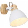 Globo 54018-1 nástenná lampa Wiho 1x40W | E27 - drevo, biela