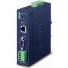 PLANET průmyslový konvertor RS-232/422/485 na IP, 1x COM, 1x 100Base-TX, 9-48VDC, -40~+75°C, IP30, SNMP+Telnet