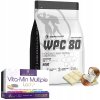 Proteínový koncentrát - WPC Herkules prášok 900 g biela čokoládová príchuť - kokos