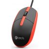 C-TECH myš WM-10, USB, 1200 DPI, červená