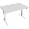Hobis Pracovný stôl Motion, ZO, 2S, 120x70,5-120,5x80 cm, biela/biela