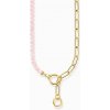 Thomas Sabo KE2193-414-9-L47V Gold-plated necklace w. link chain elements and pink beads