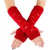 VFstyle červené pletené návleky na ruky Hearts 30 cm