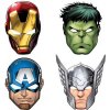 Party papierové masky Avengers 6 ks