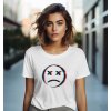 Bullshirt.sk Dámske tričko - Sad Face XS Biela