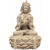 Nefertitis Budha soška s dorje a zvončeky farba béžová NF35168 - výška cca 17 cm