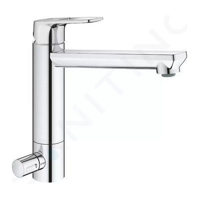 Grohe BauLoop - Drezová batéria s uzatváracím ventilom, chróm - 31713000