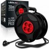 Predlžovací Kábel bubnový LEDLUX 30 m 4 ks čierny