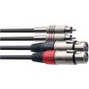 Stagg STC060CMXF, kabel dvojitý XLR/RCA, 0,6m