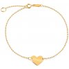 iZlato Forever Zlatý náramok so srdiečkom na gravírovanie, 9K IZ23775YYHR