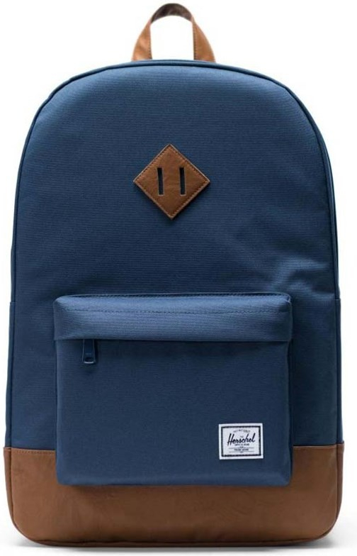 Herschel Heritage Navy Tan Synthetic Leather 21.5 L