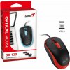 GENIUS DX-123 Sunshine Red/ drátová/ 1200 dpi/ USB/ černočervená 31010033406