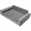 Hobby Dog Luxusný pelech | Glamour Fancy - šedý Veľkosť: XL - 100 x 68 cm