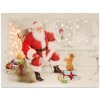 Garthen 74515 Nástenná maľba Santa Claus so psíkom, 40 LED, 30 x 40 cm