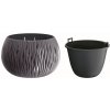 Kvetináč 29cm BOWL SANDY DSK290-S433 antracit plastový PROSPERPLAST