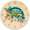 ModernClock Detské nástenné hodiny Ami Chameleon 30 cm viacfarebné