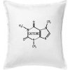 Caffeine molekuly - Vankúš 50x50 - 50x50 - Iba poťah ( Biela )
