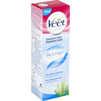 Veet depilačný krém na nohy pre citlivú pokožku Aloe Vera 100 ml