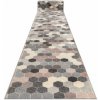 Najkoberce Behúň HEOS 78537 sivý / ružový / krém HEXAGON 100 cm