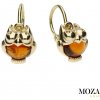 MOZA gold Detské náušnice sova MG4136 Farba Zlata: žlté Au