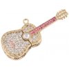 Darček pre ženu - USB Kľúč v tvare gitary zdobený kamienkami