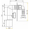 Sifón práčky plast biely (podomietkový) APS4