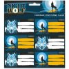ARS UNA Night Wolf, štítky na zošity, samolepiace (3x6ks)