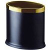 ALDA Kôš izbový, dvojplášťový, oválny, čierna koženka, zlatý rámik DB736B-22t