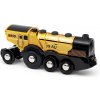 Brio WORLD 33630 Mohutná zlatá akčná lokomotíva na batérie