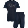 Fila pánske pyžamo SET SHORT SLEEVES T-SHIRT AND SHORT PANTS IN JERSEY tmavo modrá biela