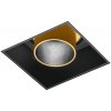 Wever & Ducré Štvorcové stropné vstavané svietidlo SNEAK TRIMLESS CEILING REC 1.0 LED 1800-3000K BG Tree čierna matná + zlatá (15555LBG9)
