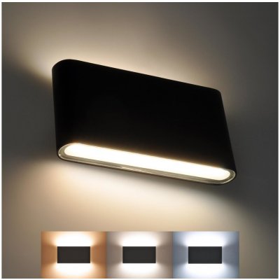 Solight | Solight WO800-B- LED Vonkajšie nástenné svietidlo MODENA LED/12W/230V IP54 čierna | SL1389
