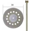 Diamantový kotúč Proxxon pr. 38 mm s chladiacimi otvormi + driek (PROX28846)