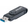 MANHATTAN Mini čítačka pamäťových kariet, 24 v 1, USB 3.0, čierna, externá
