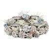 Veniec MagicHome Vianoce, adventný, modro-biely, 30 cm