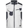 James & Nicholson Pánska softshellová vesta JN845 White