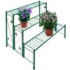 DEMA Schody na kvety 3 police 78x55x65 cm Antik, tmavozelené