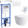 Laufen Súprava základného modulu, tlačidla a WC bez ráfika so sedadlom SoftClose, biela 1 set