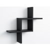 Nástenný regál/polica Geometry, čierny
