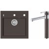 Alveus SET A431 Chocolate 03 SETA431 - Drez Granitový Formic 20 - 520x510mm, vanička 440x350x200mm + bateria Zina
